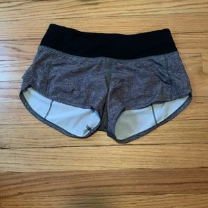 Heather gray Lululemon Speedup short